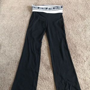 Black and white Victoria's Secret Pink yoga pants